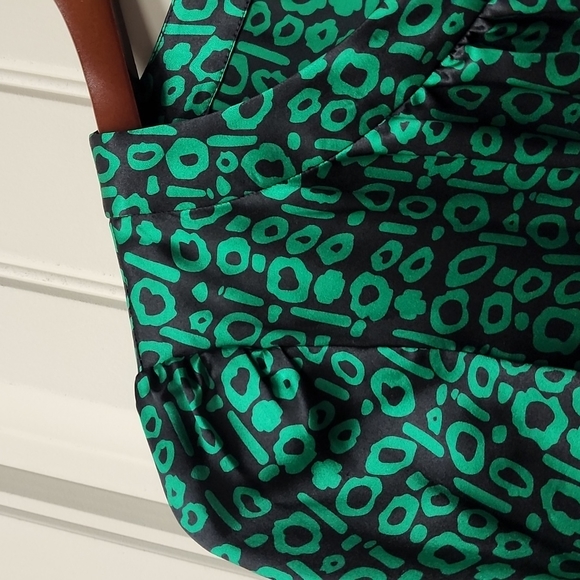 Victor Alfaro Emerald green 100% silk top size 10 wizard of oz - Picture 5 of 11